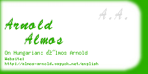 arnold almos business card